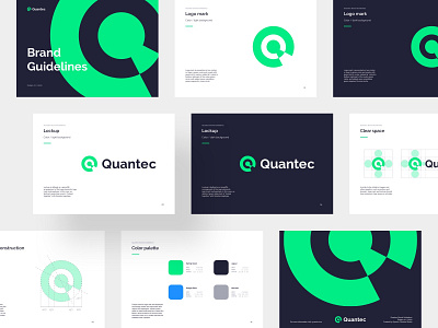 Quantec • Branding Identity Guidelines ✨ 3d animation app art branding design flat graphic design icon illustration illustrator logo minimal motion graphics typography ui ux vector web website