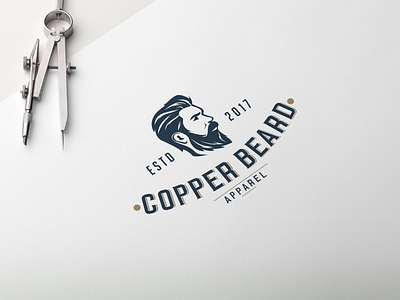 Copper Beard beard burbershop icon logo sale vector