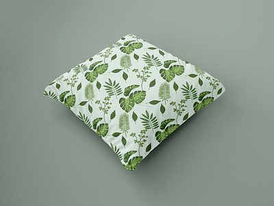 Tropical seamless pattern design, pattern sample on pillows brand design dribbble icon icons illustration pattenr pattern design pillows seamlesspattern