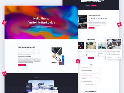 Portfolio / Blog page design blog page branding colorful colorful design design icon minimal modern portfolio typography ui ux website