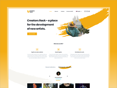 Creators Rack - Homepage design and Logo redesign