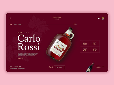 Montique Wine Web Design app design food store graphic design interaction design landing page design typography web design website wine business