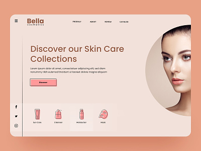 Bella Cosmetics Web Design app design business cosmetic store ecommerce graphic design interaction design typography ui design web design website