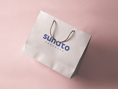 Sunato Shopping Bag art branding clean design direction graphic logo paper shopping bag typography