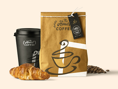 Cafe Packaging Design branding business cafe clean coffee cup design food package graphic offer packaging design typography