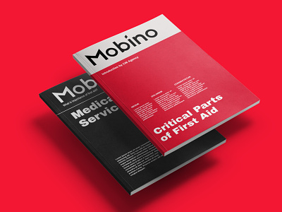 Mobino Medical Services Magazine Design book cover catalog design clean design cover design design first aid magazine medical mockup design typography