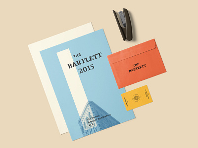 The Bartlett 2015 Cover design architechture branding design business cover design creative design graphic print design stationery