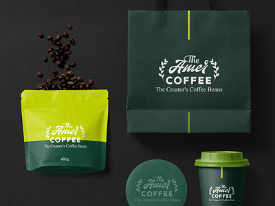 The Amer Coffee Packaging Design branding coffee shop design graphic logo mockups packaging design premium print design typography