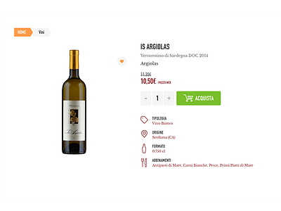 Dispensas wine product page