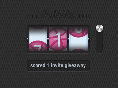 Dribbble invite giveaway (plus Free Psd) dribbble free giveaway grey invite invites psd slot switch ui
