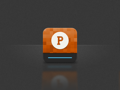 PatternTap iOS App icon app application blue brown fun icon interface ios ipad iphone patterntap pixelate ui