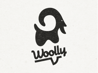 Woolly branding goat identity lettering logo mark sleeves symbol woolly