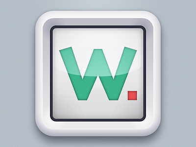 Watchup App icon 1st proposal app icon application appstore details green icons ios ios icon ipad ipad icon iphone icon red television tv watchup white