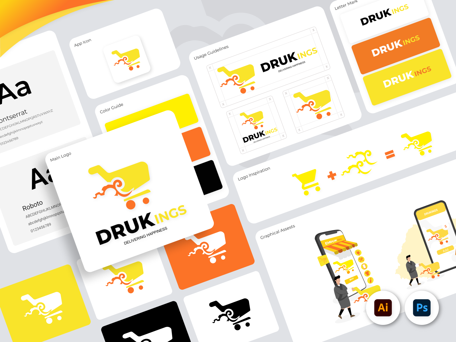 Drukings, Brand Guidelines by Thinley Dhendup on Dribbble