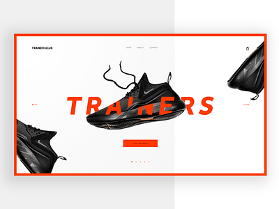 Trainersclub design ecommerce fitness nike orange photoshop product sketch sneaker sneakers sport trainer trainers ui user interface web web design webshop woocommerce