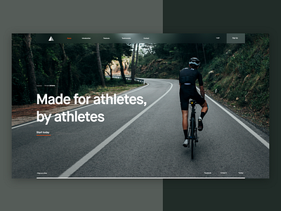 Made for Athletes active athlete bike cycle cycling design homepage landing page layout photoshop sketch sport ui user experience user inteface ux web web design website