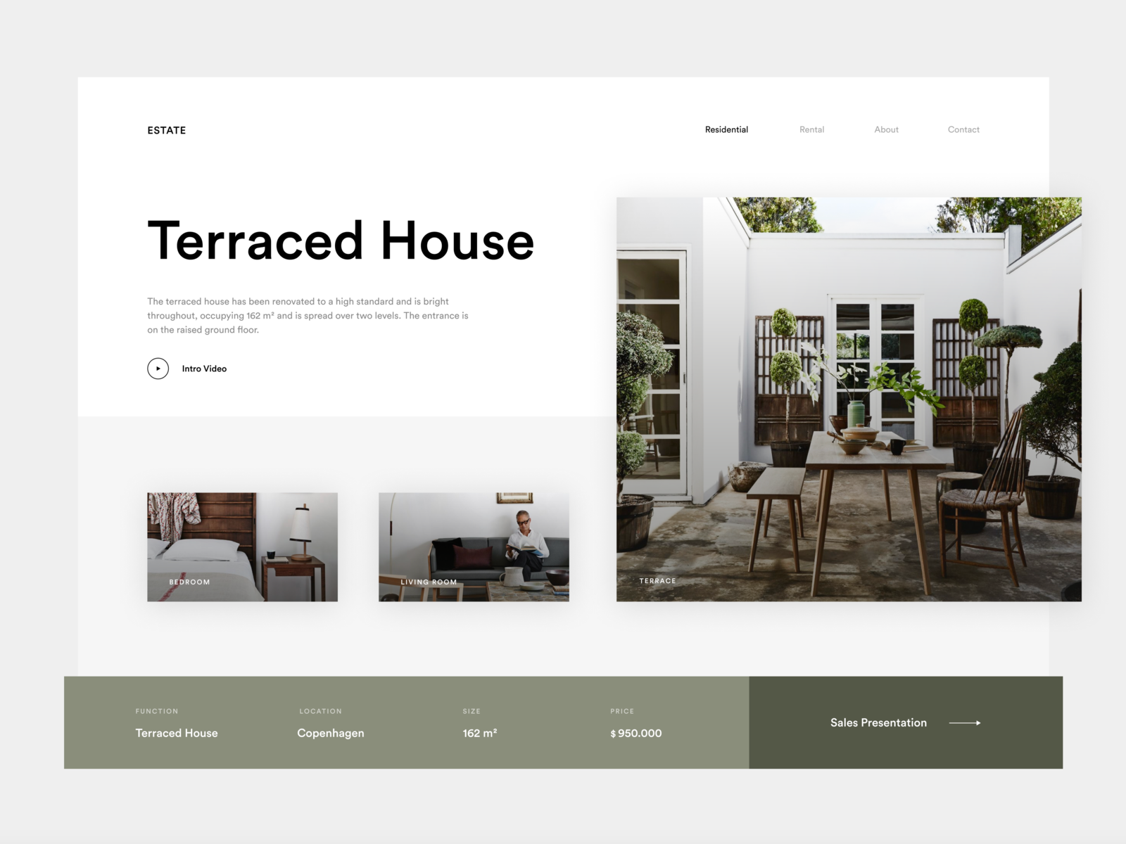 Estate - Residental Page by Nikolaj Høy on Dribbble