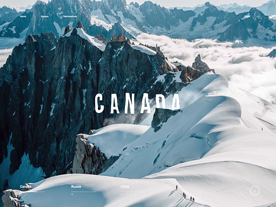 Travel - Landing Page ae after effects animation canada design interaction landing page minimal mountains photoshop sketch travel ui user experience user interface ux web web design website winter