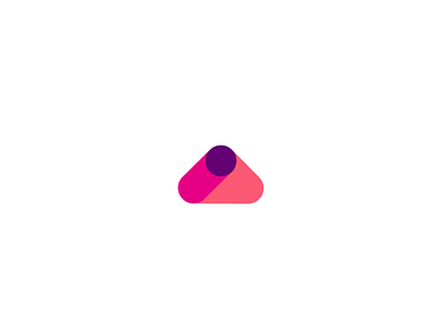 A logo design flat icon logo magenta peach purple vector