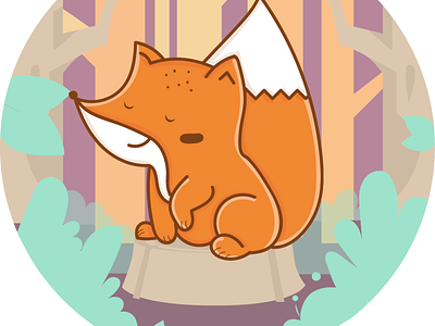 Forest Fox animal character design forest fox foxes illustration lovely vector