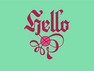 Hello calligraphy dribbble hello lettering letters