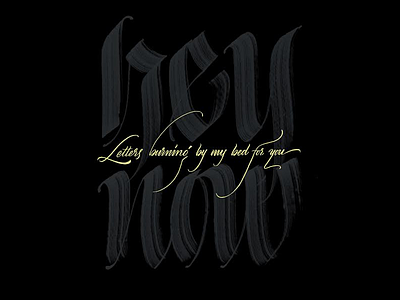 Hej Now calligraphy lettering letters