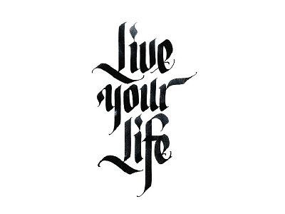 Live calligraphy gothic lettering letters