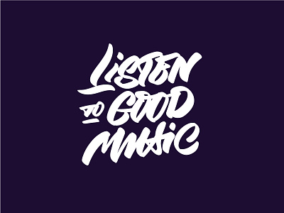 Music calligraphy lettering music