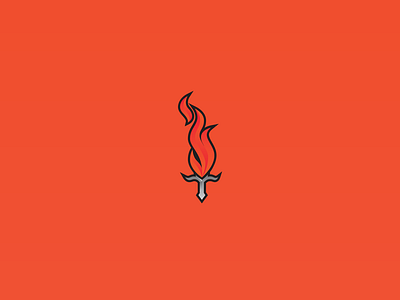 Flamesword fire flame logo sword