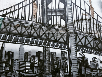 Η μεγαλούπολη - The big city athens photography graffiti illustration photo retouching storytelling street art urban art wall design αθήνα σχέδιο τέχνη δρόμου τοιχογραφία φωτογραφία