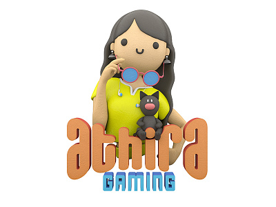 Athira gaming - Character 3d modeling chandranravanan chandru character design chennai gaming channel graphic design logo motion graphics