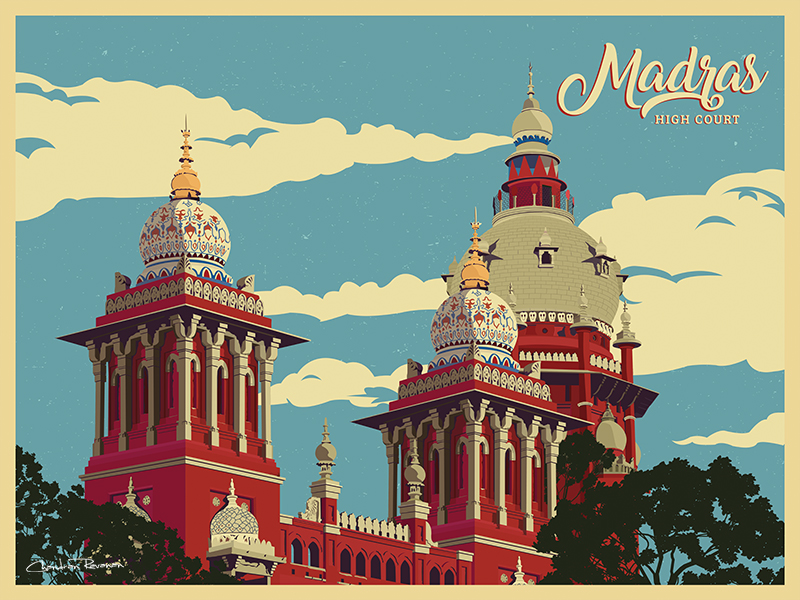 Madras High Court Illustration by Chandran Ravanan on Dribbble