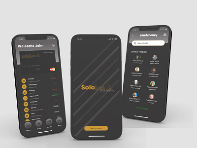 Banking accounr app bank banking card fiance interface money ui ux