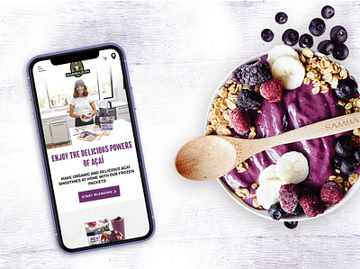 Sambazon Website / UI design acai bright colorful design food food packaging graphic design health healthy ui web design website