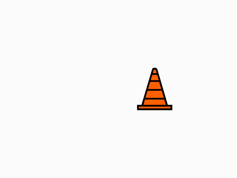 Traffic Cone Icon Animation