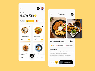 Delicious Food App add to cart page branding category page checkout page chef app clean design food and beverage food app food app design food delivery app food details page food ui design graphics design landing page login page mobile restaurant app ui ui design