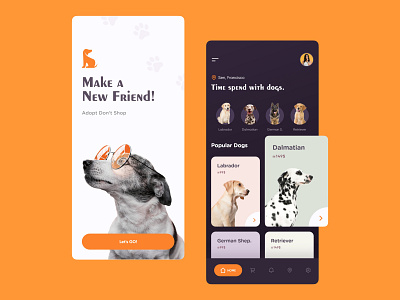 Pet App 3d app app design apps branding design dogs food graphics design illustration minimal mobile pet pet adopt pet app pet store shop simple ui ux