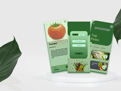 new vegitable app ui de logo ui