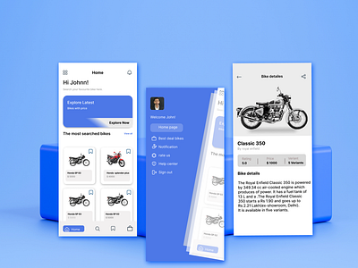 Bike App UI/UX graphic design ui ux