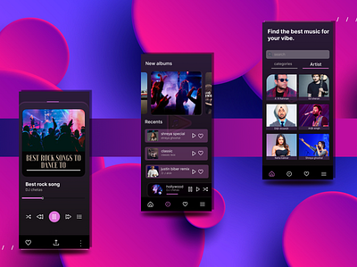 new music app ui design graphic design logo ui ux