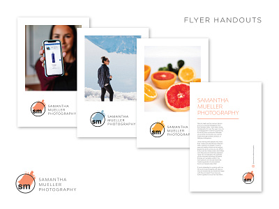 Samantha Mueller Photography Flyers adobe illustrator adobe indesign brand brand identity branding flyer flyer design layout layout design minimal photography