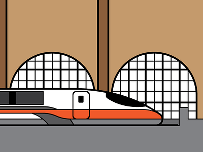 Train Station design illustration train train station vector