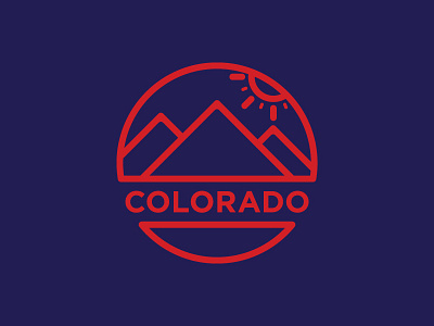 Colorado badge colorado illustration mountains