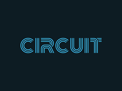 Circuit logo circuit lettering logo typography vector