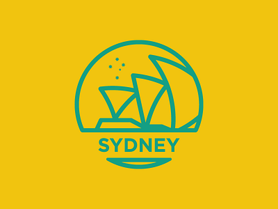 Sydney australia badge icon new south wales southern cross sydney sydney opera house vector