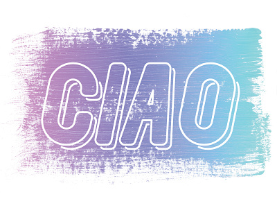 Ciao lettering typography vector