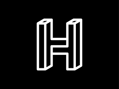 H a glyph a day glyph impossible forms letter h letterform letterforms typography vector