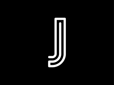 J a glyph a day glyph letterform letterforms oneliner single line typography vector