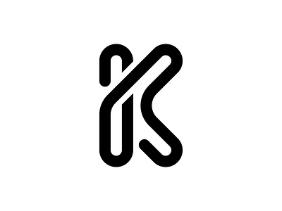 K a glyph a day glyph letterform letterforms oneliner single line typography vector