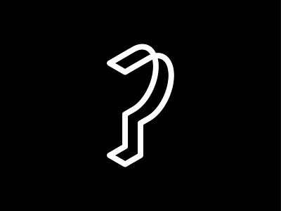 P a glyph a day continuous line design glyph graphic design letterform letterforms typography vector